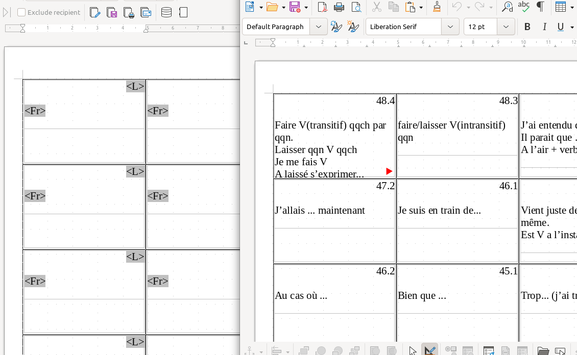 Cr er Des Flashcards Recto verso avec LibreOffice Python Et Une 